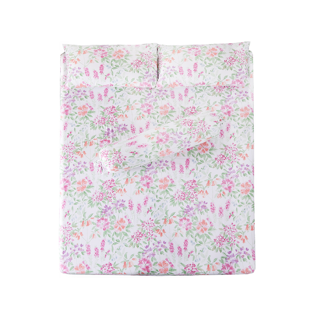 Contempo Gracie 100% Cotton Fitted Sheet Set
