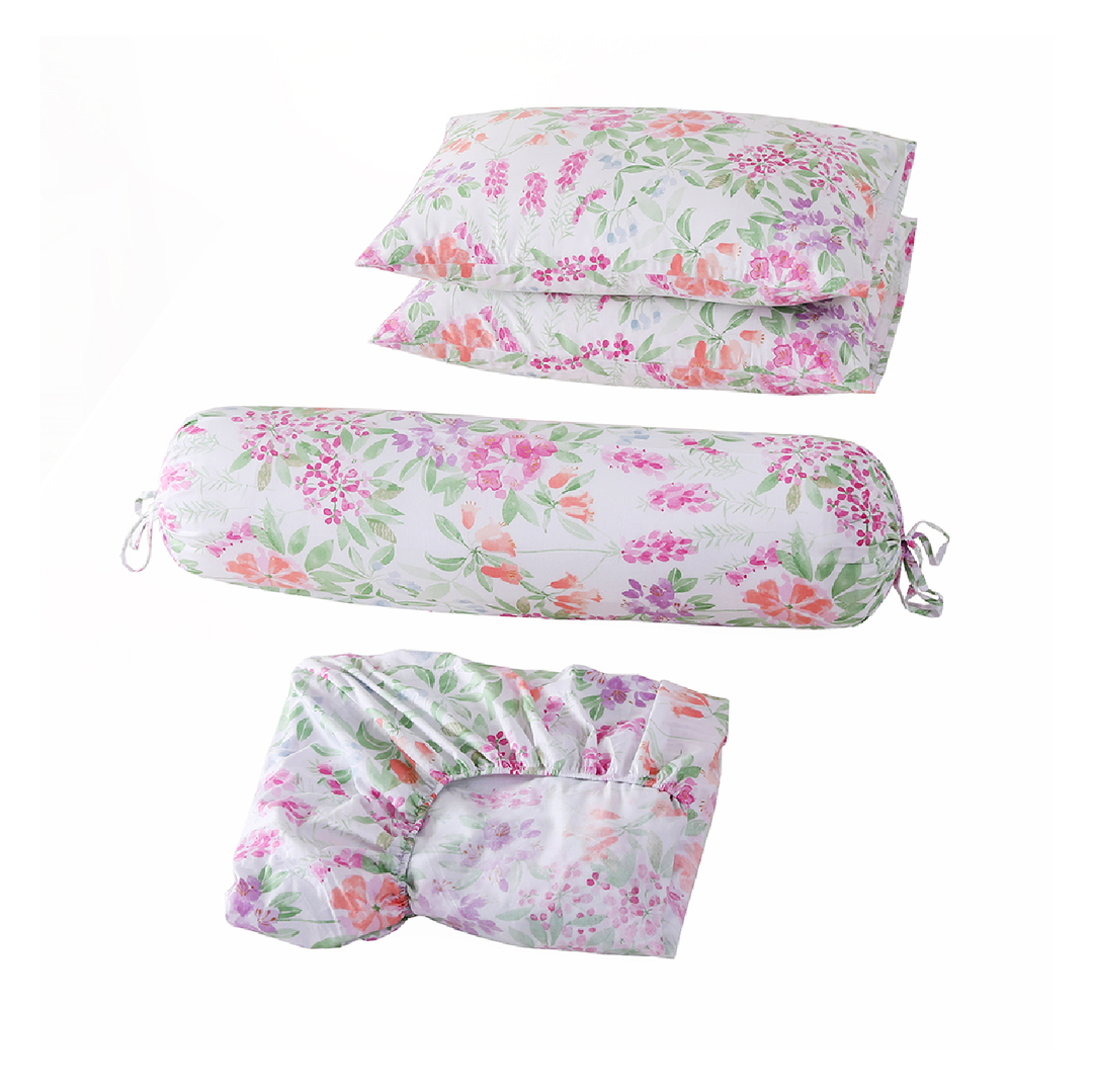 Contempo Gracie 100% Cotton Fitted Sheet Set