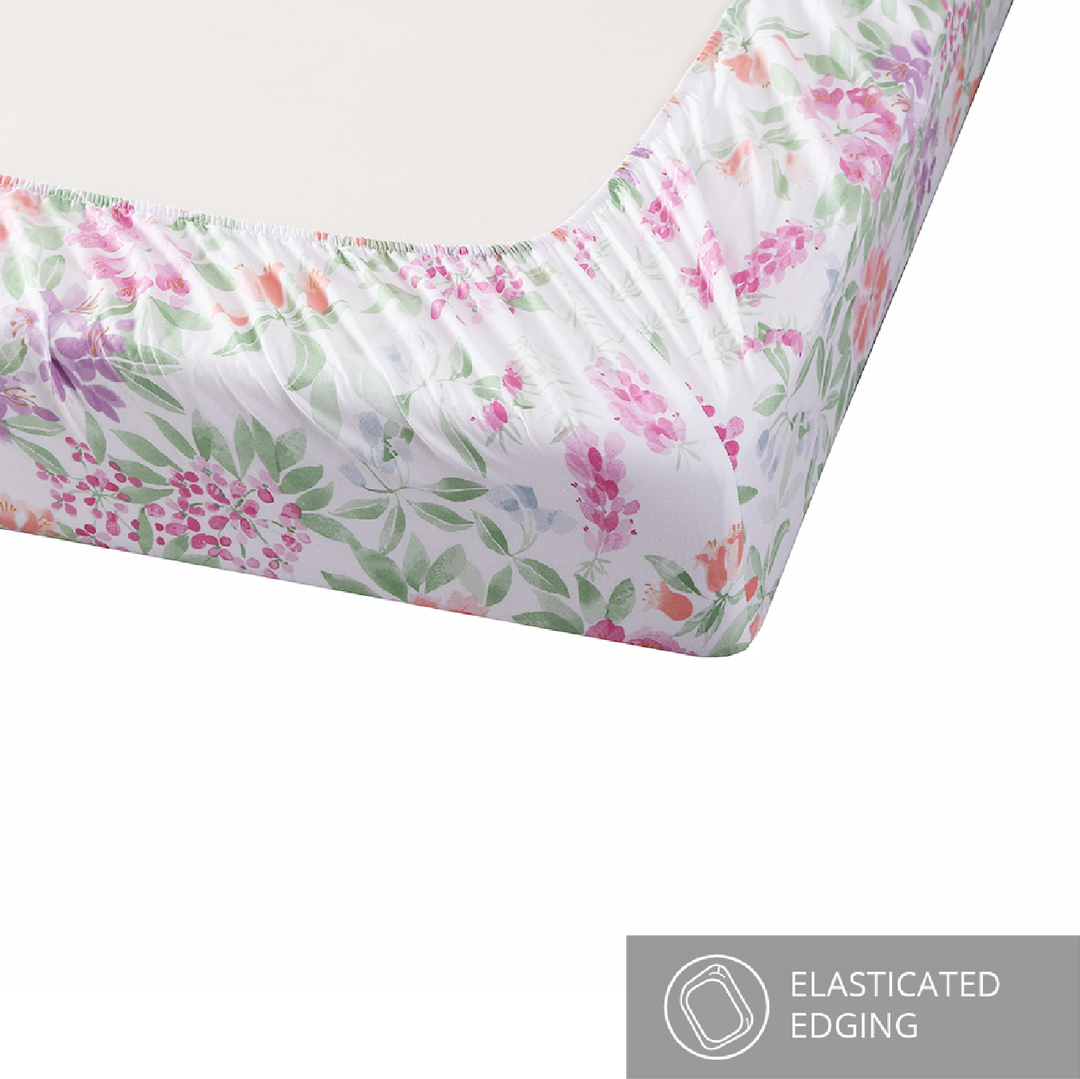 Contempo Gracie 100% Cotton Fitted Sheet Set