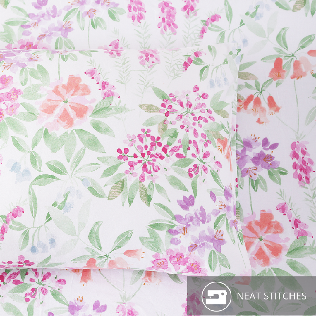 Contempo Gracie 100% Cotton Fitted Sheet Set