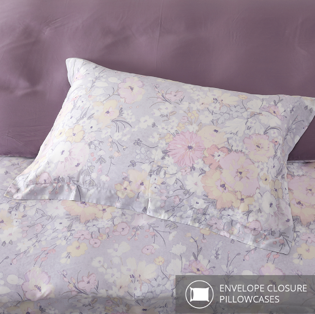 COOLING TENCEL™ Periwrinkle Pure Luxury Sheet Set- 5pcs Set