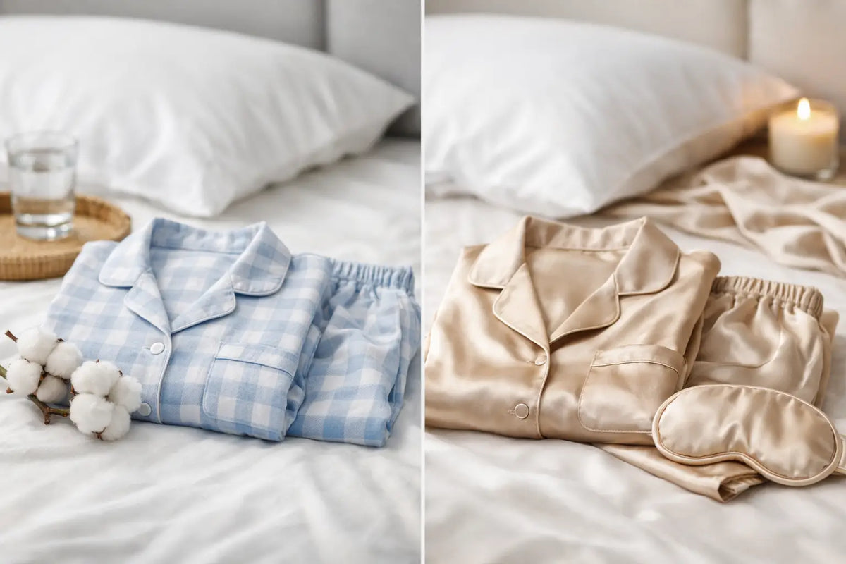 Cotton Pajamas vs Satin for Better Sleep