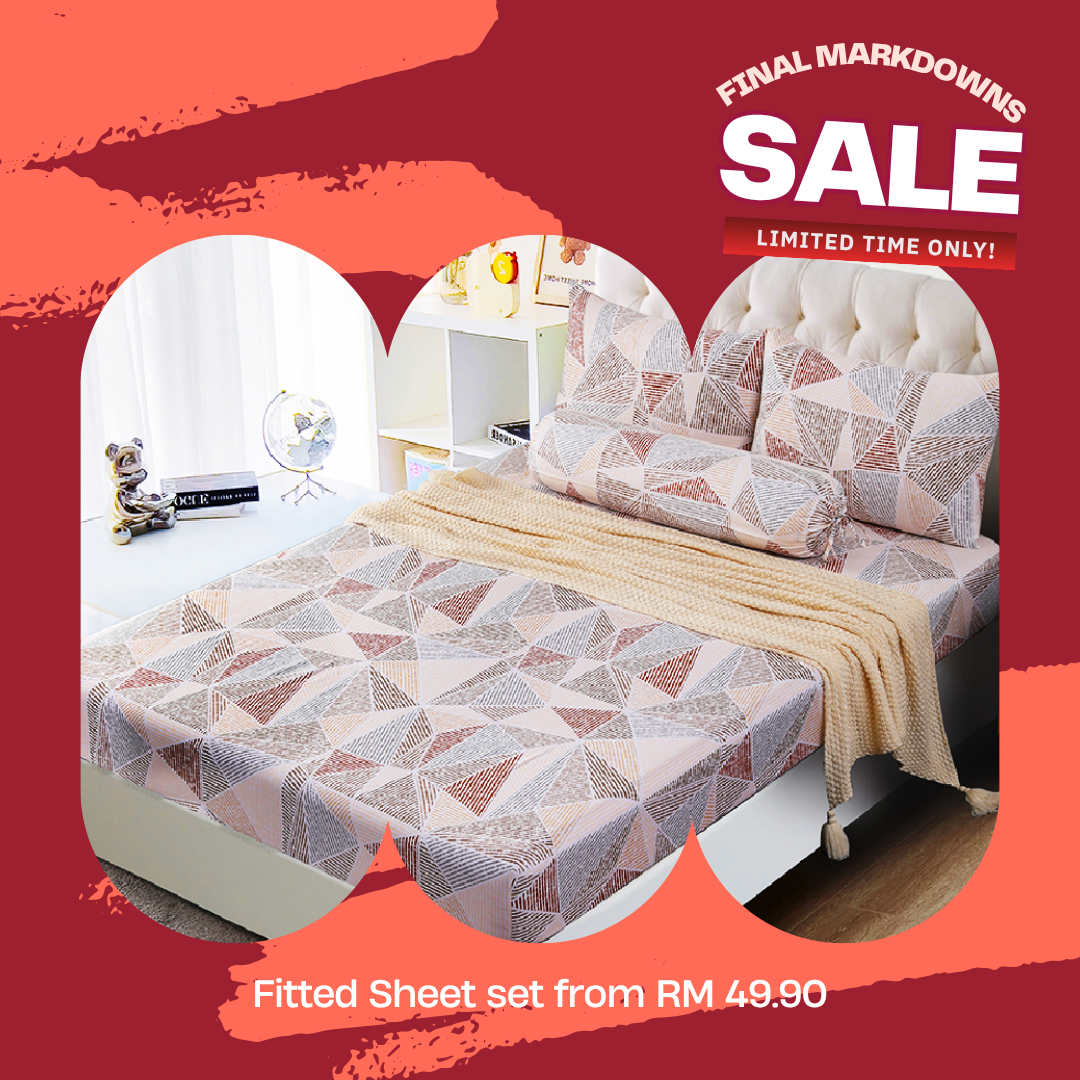 ⚡FLASH SALE⚡ Inspire Hansen 100% Cotton Fitted Sheet Set
