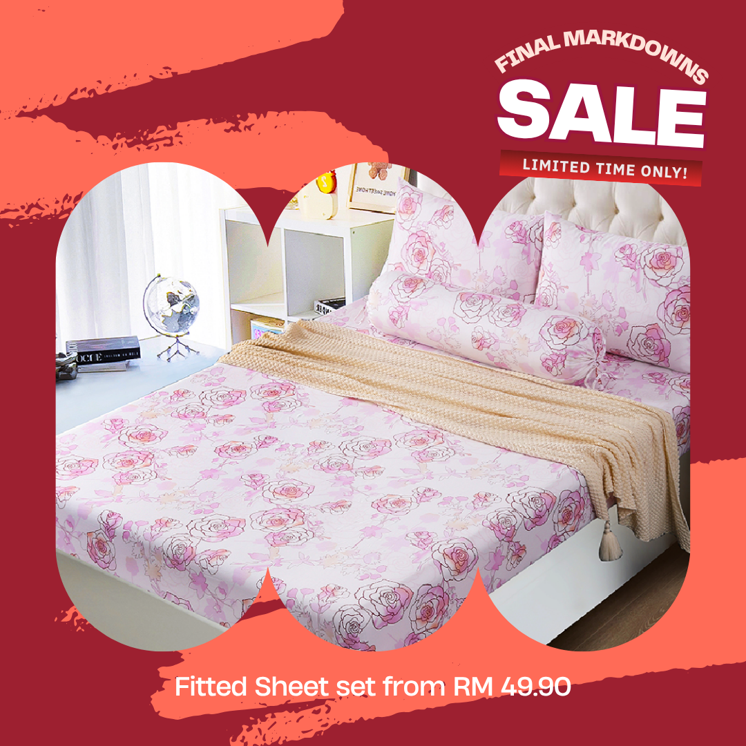 ⚡FLASH SALE⚡ Contempo Rosalyn 100% Cotton Fitted Sheet Set