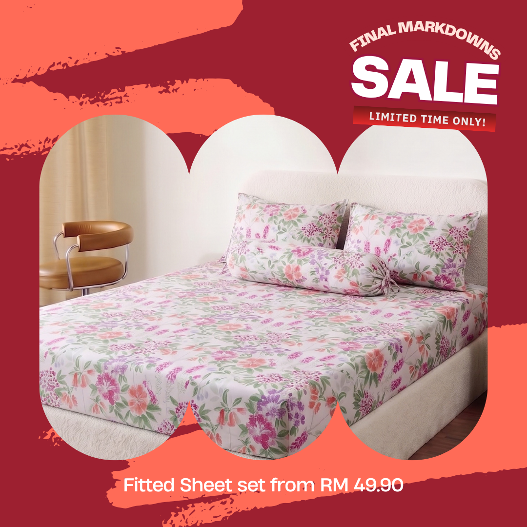 ⚡FLASH SALE⚡Contempo Gracie 100% Cotton Fitted Sheet Set