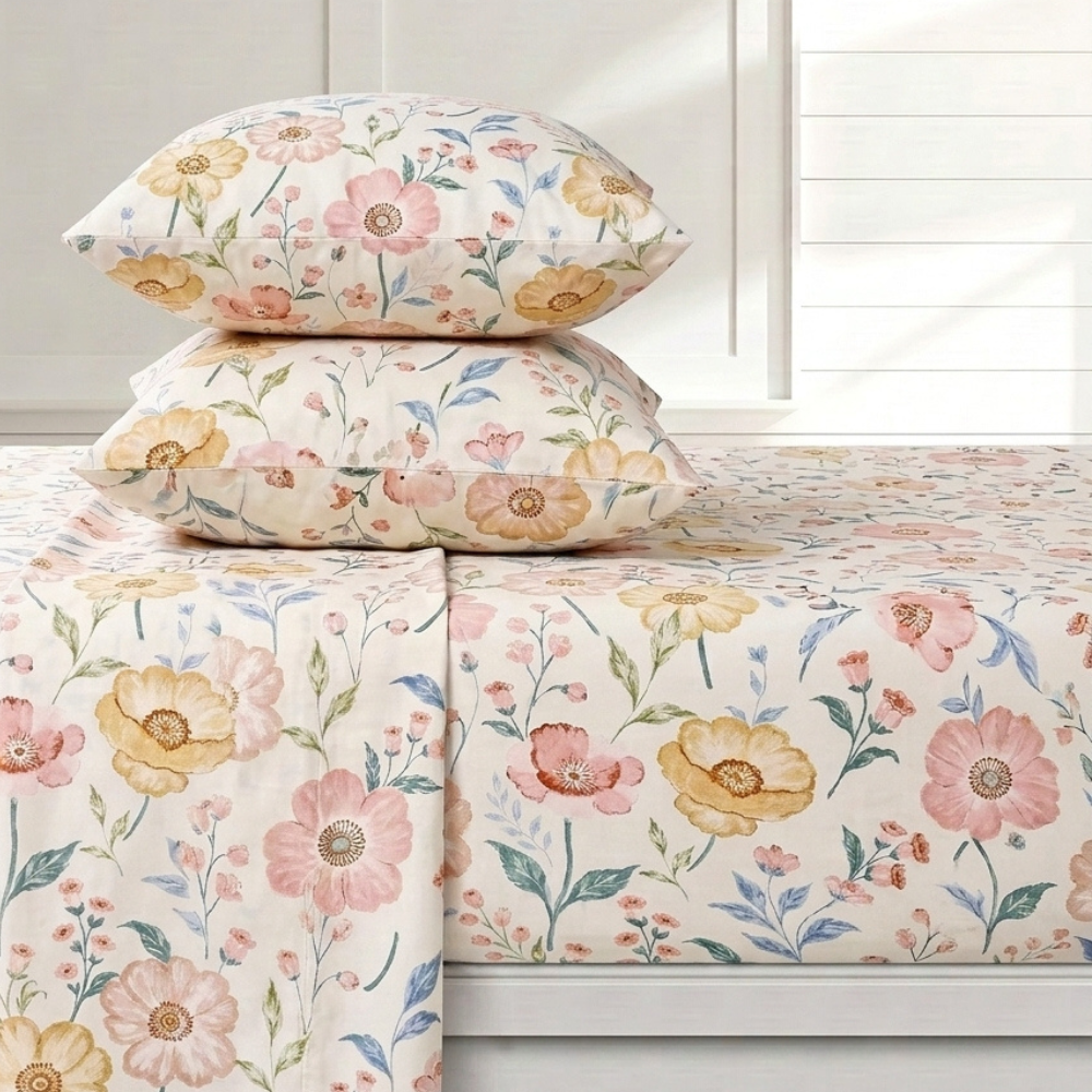 Inspire Orielle 100% Cotton Fitted Sheet Set