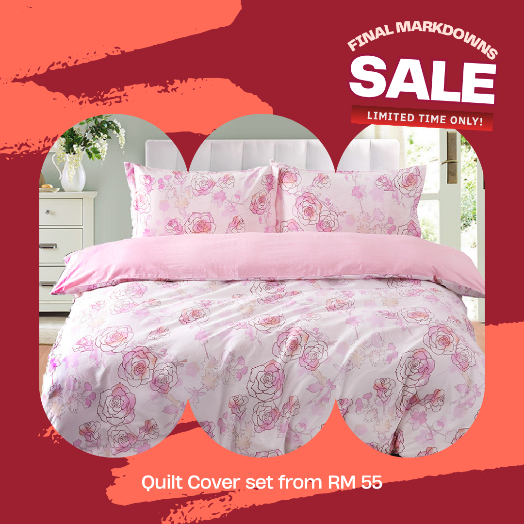 ⚡ FLASH SALE ⚡Contempo Rosalyn 100% Cotton Quilt Cover Set