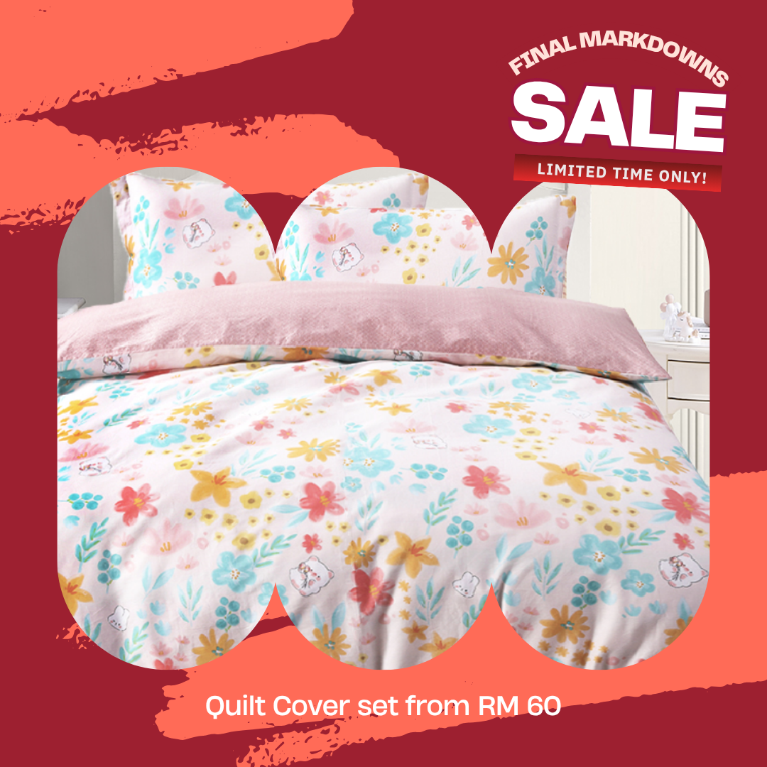 ⚡ FLASH SALE ⚡ Aussino Kids Blush 100% Cotton Quilt Cover Set