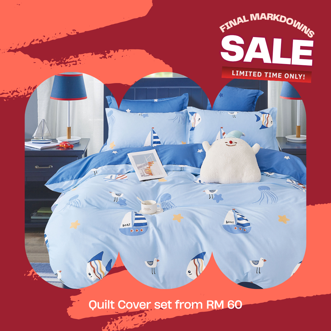 ⚡ FLASH SALE ⚡ Aussino Kids Ahoy 100% Cotton Quilt Cover Set