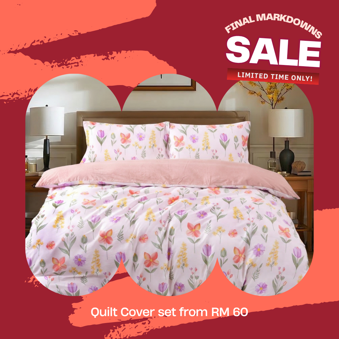 ⚡ FLASH SALE ⚡ Contempo Yuliana 100% Cotton Quilt Cover Set
