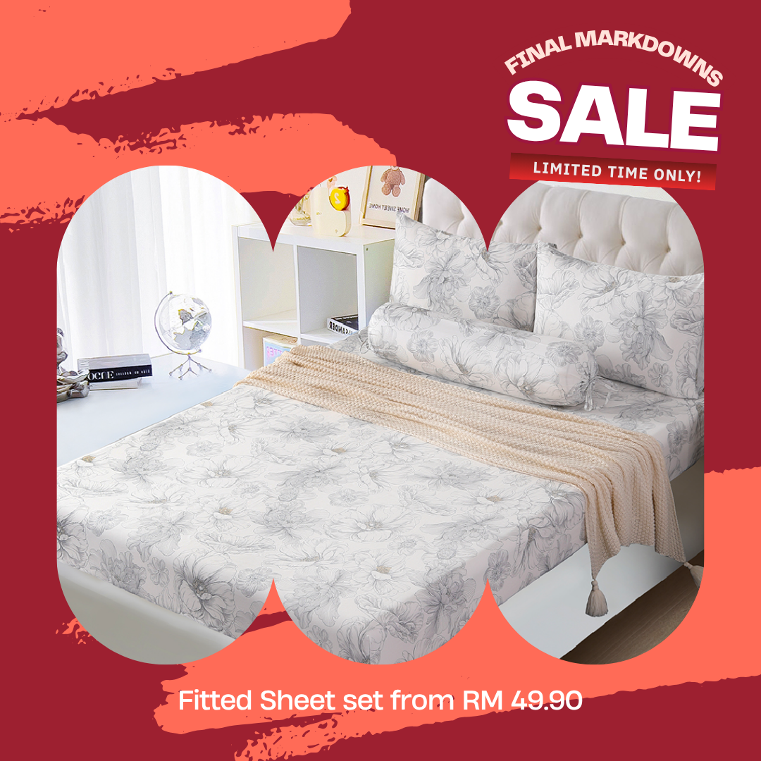 ⚡ FLASH SALE ⚡Contempo Beatrix 100% Cotton Fitted Sheet Set