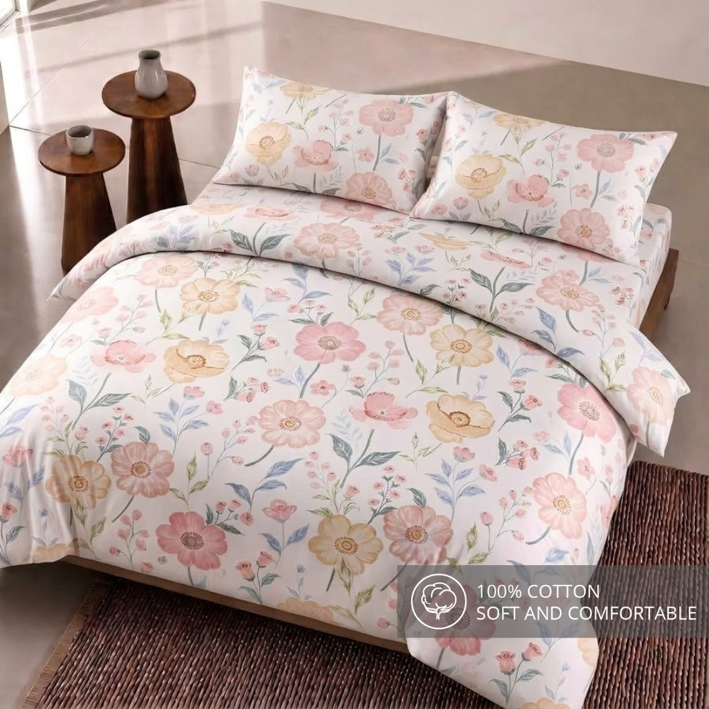 Inspire Orielle 100% Cotton Quilt Cover Set