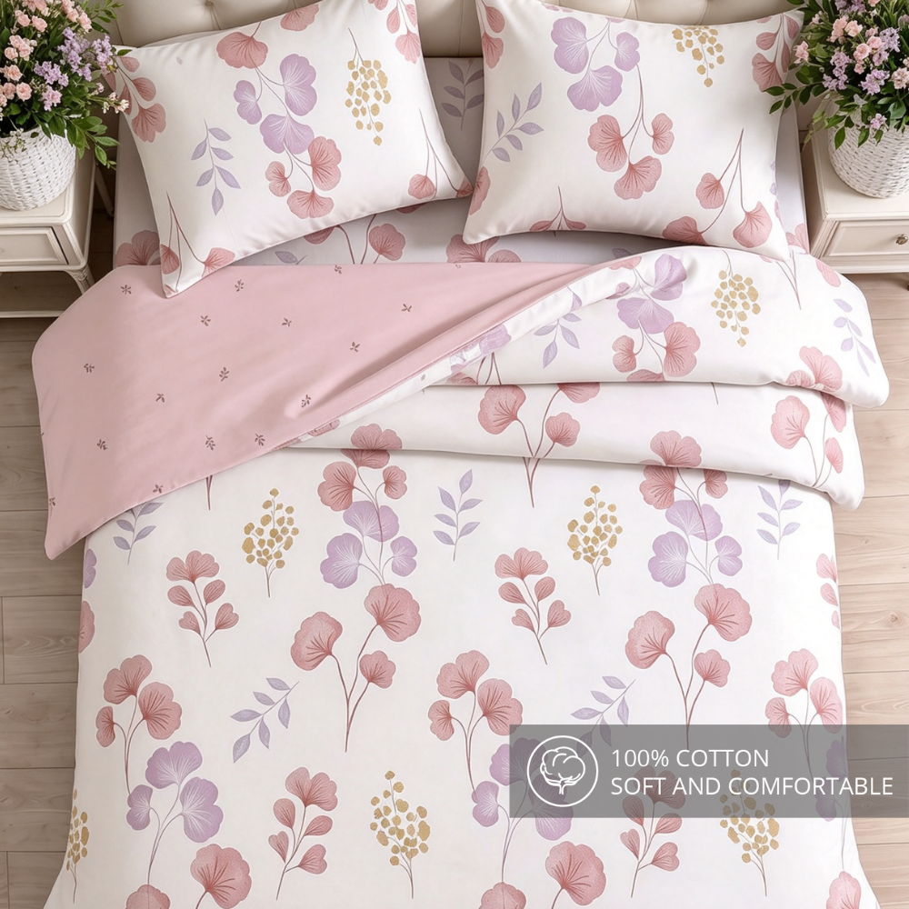 Inspire Raeanna 100% Cotton Quilt Cover Set