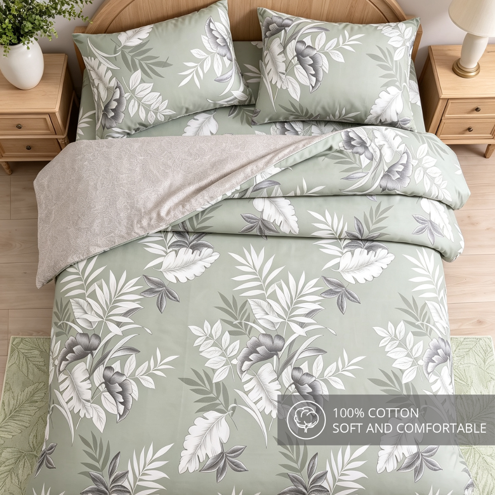Inspire Kane 100% Cotton Quilt Cover Set