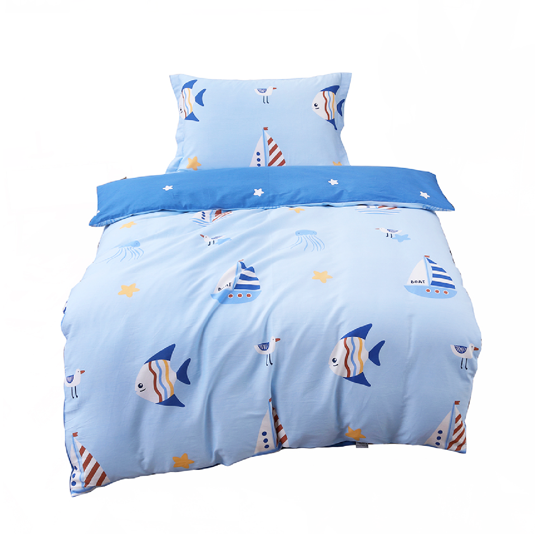 Aussino Kids Ahoy 100% Cotton Quilt Cover Set