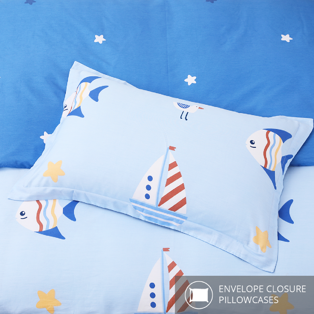 Aussino Kids Ahoy 100% Cotton Quilt Cover Set