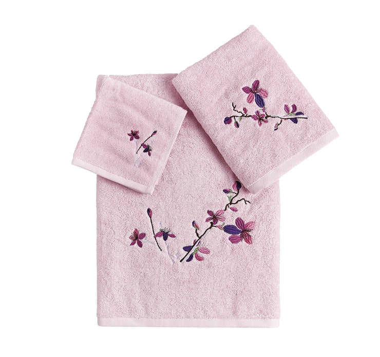 Aussino Sakura Embroidery 100% Cotton 3pcs Towel Set - Aussino Malaysia