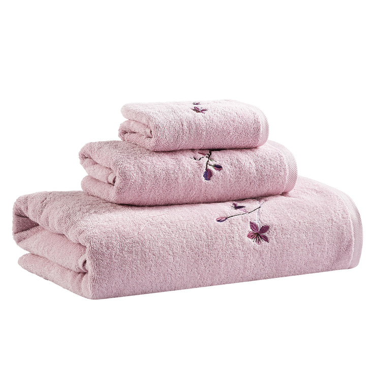 Aussino Sakura Embroidery 100% Cotton 3pcs Towel Set - Aussino Malaysia