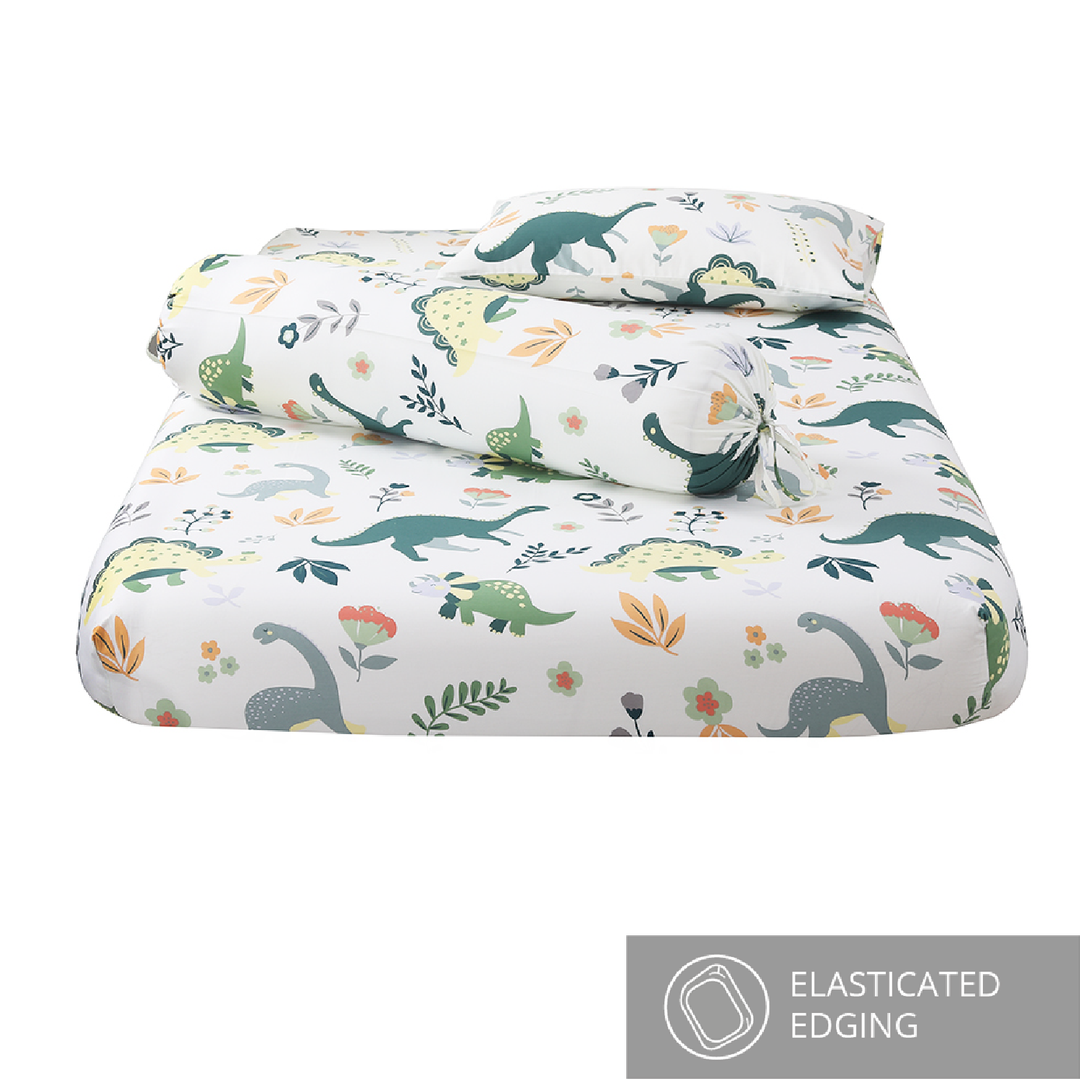 Aussino Kids Jurassik 100% Cotton Fitted Sheet Set