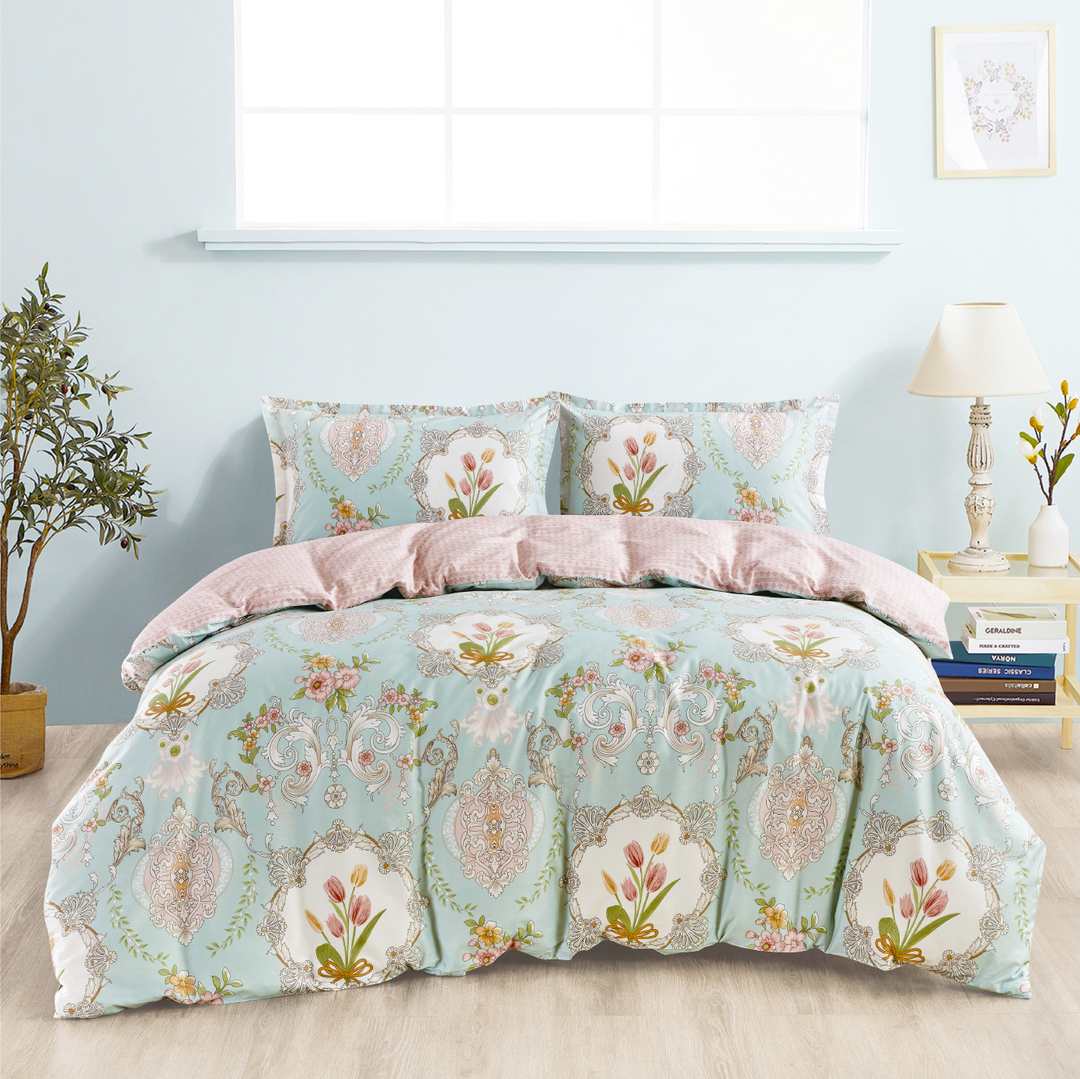 Contempo Lullabay 100% Cotton Quilt Cover Set