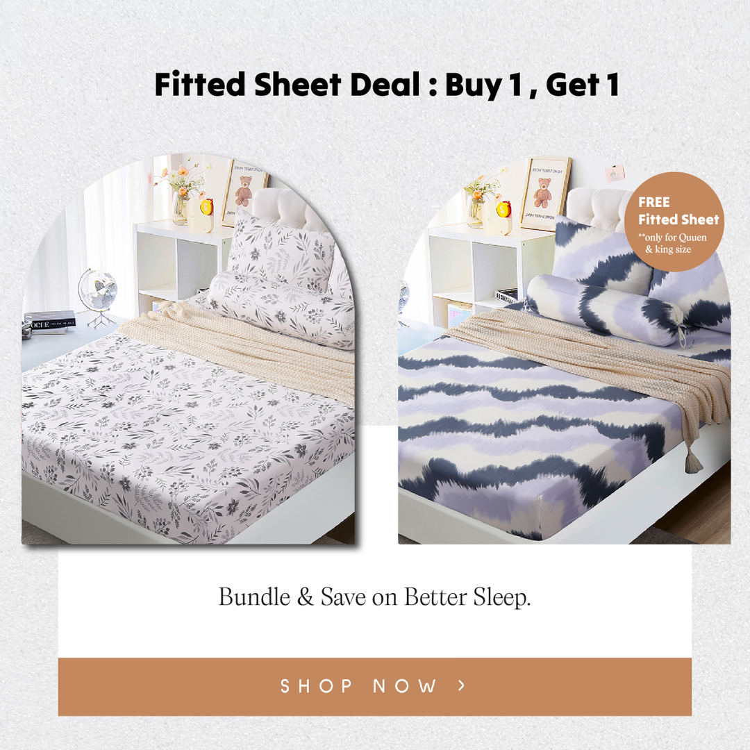 ⚡FLASH SALE⚡ Mega Bundle Deal- Contempo Elowen 100% Cotton Fitted Sheet Set