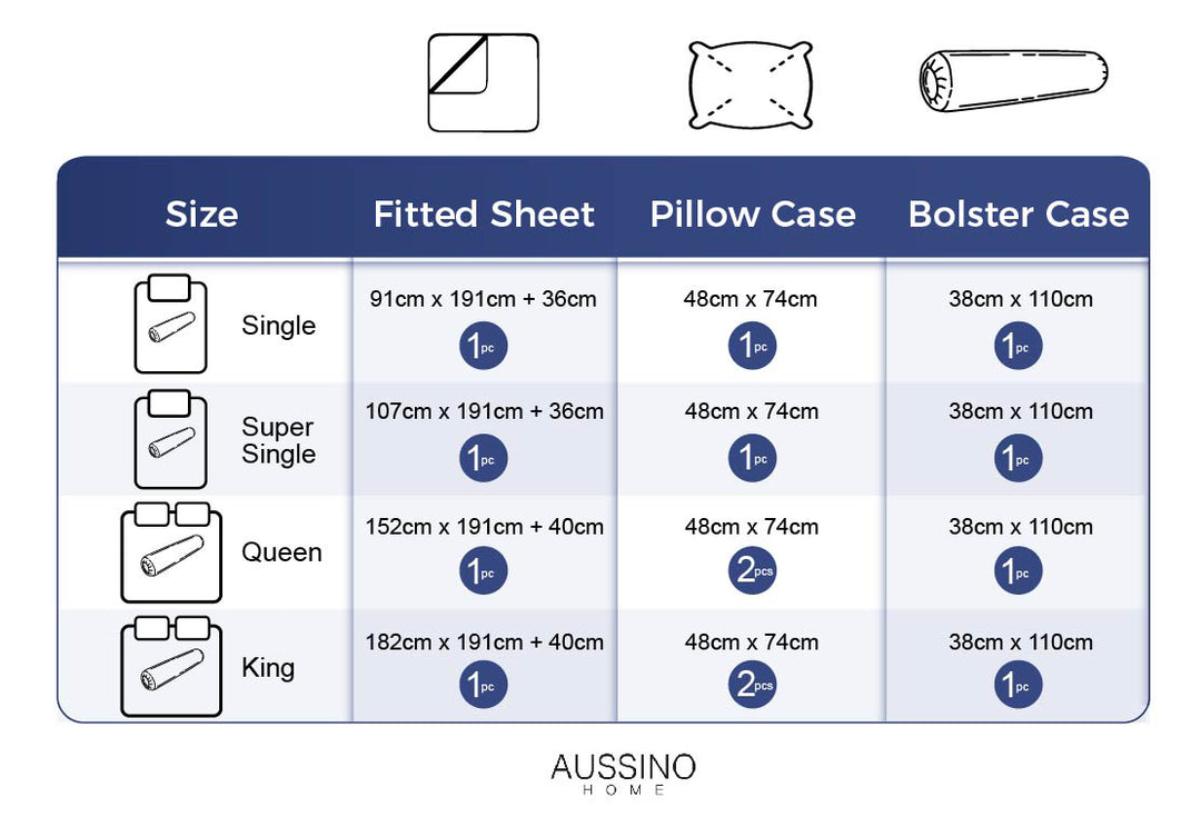 Contempo Avelin 100% Cotton Fitted Sheet Set