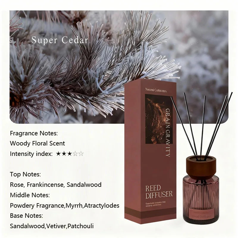 120ml Flameless Reed Diffuser Set Essential Oil Rattan Sticks Fragrance Home Fragrance Room Perfume Diffuser