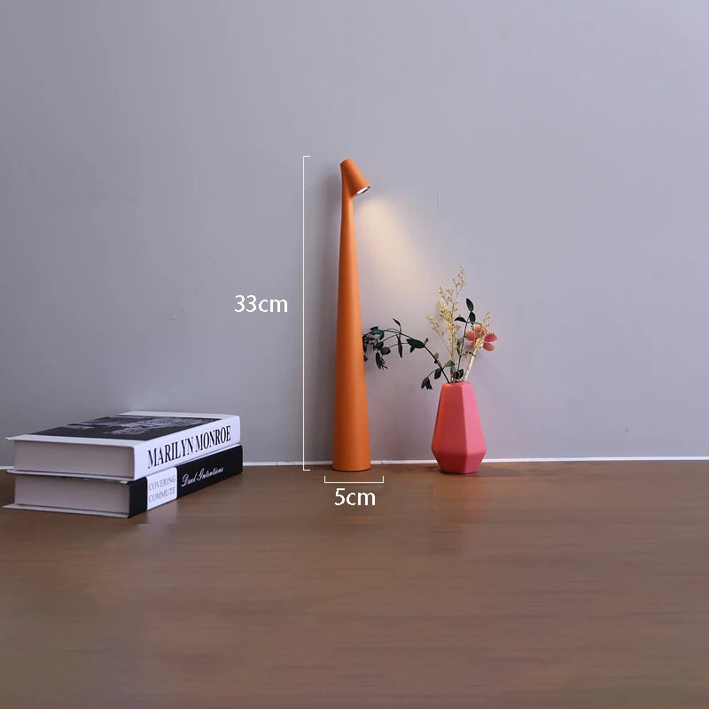 LED Table Lamp USB Charging Atmosphere Lamp Bedroom Bedside Lamp Top Touch Dimming Study Lamp Light Night Minimalist Desk Lamp