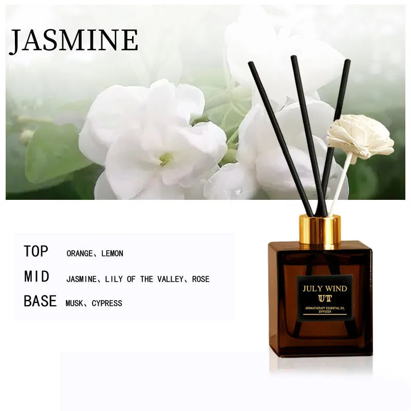 200ml Flameless Reed Diffuser Set Aromatherapy Oil Air Freshener Home Fragrance Room Perfume Diffuser