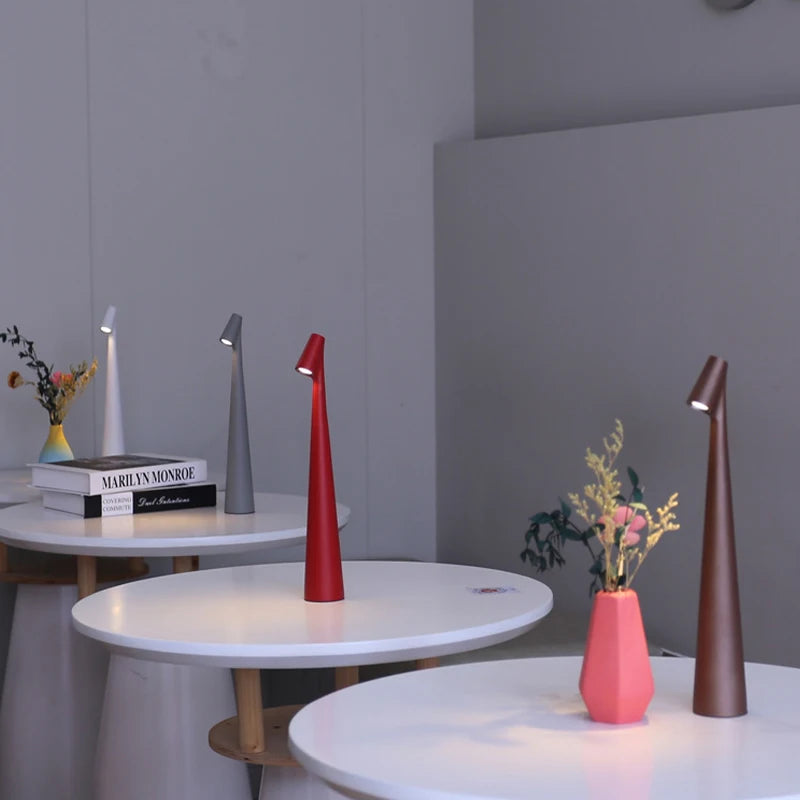 LED Table Lamp USB Charging Atmosphere Lamp Bedroom Bedside Lamp Top Touch Dimming Study Lamp Light Night Minimalist Desk Lamp