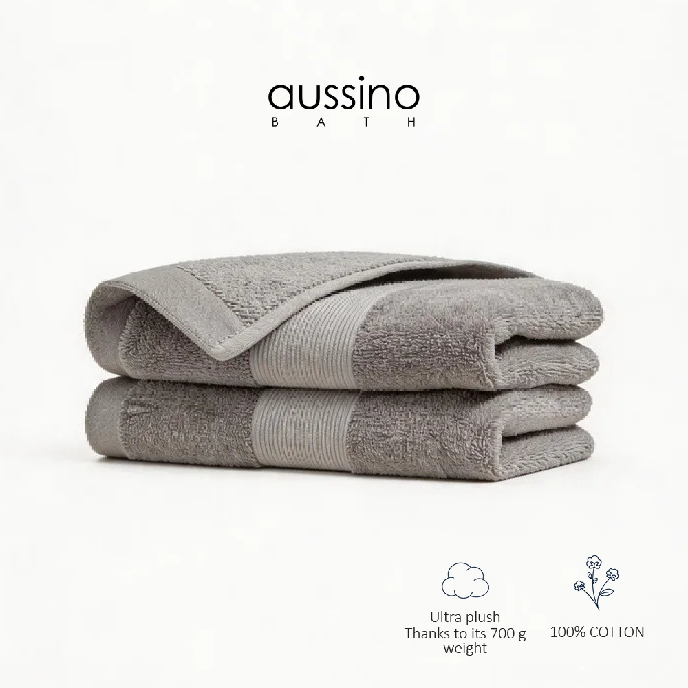 Set Tuala Mandian Aussino 100% Kapas 2pcs