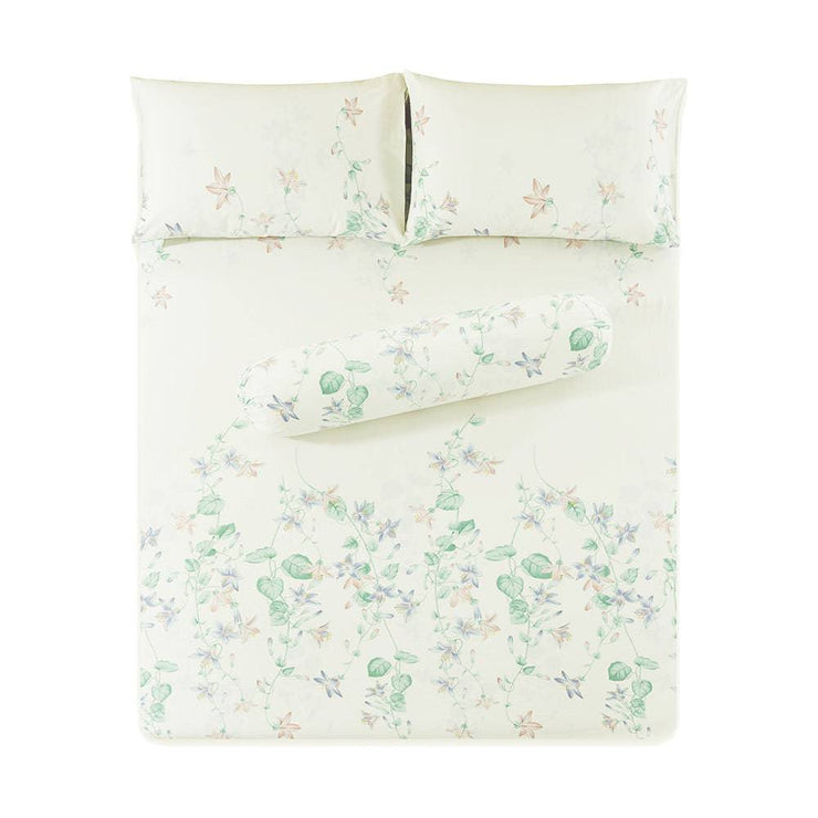 Contempo Floral 100% Cotton Fitted Sheet Set - Aussino Malaysia