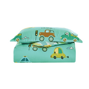 Aussino Kids Vroomy 100% Cotton Quilt Cover Set - Aussino Malaysia