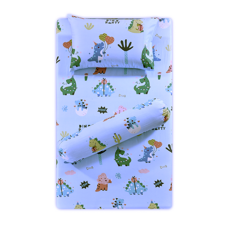 Aussino Kids Dinos 100% Cotton Fitted Sheet Set - Aussino Malaysia
