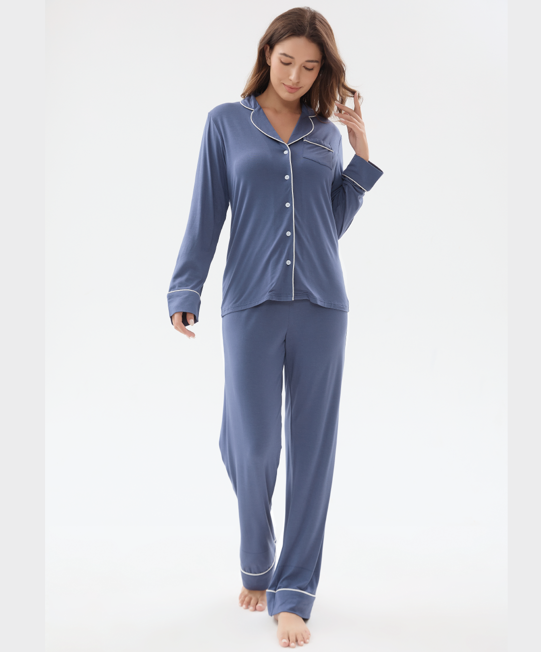 Cool Jammies Bamboo Cooling Long Sleeve Sleepwear Pajama Set - Aussino Malaysia