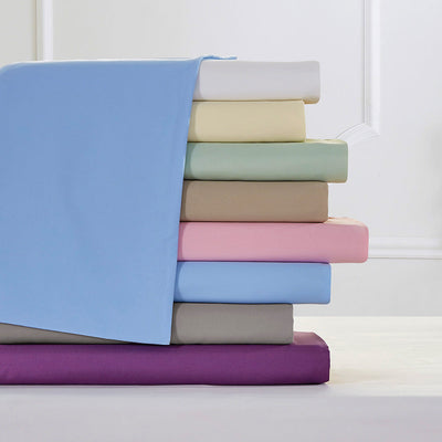 100% Microfiber Solid Colored 560 Threadcount Fitted Sheet Sets - Aussino Malaysia