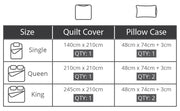 Contempo Bella 100% Cotton Quilt Cover Set - Aussino Malaysia